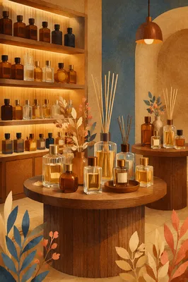Elegant Luxury Perfume Boutique Display