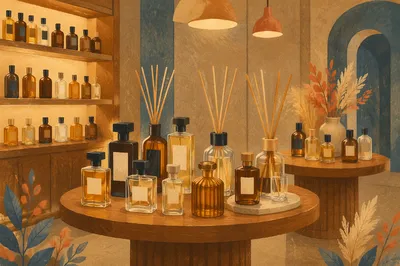 Elegant Luxury Perfume Boutique Display