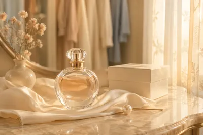 Elegant Luxury Perfume Bottle Vanity Still Life