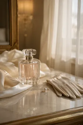 Elegant Crystal Perfume Vanity Still Life