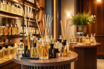 Elegant Luxury Perfume Boutique Display
