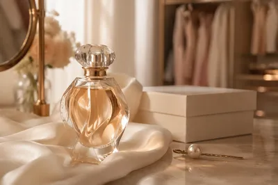 Elegant Luxury Perfume Bottle Still Life