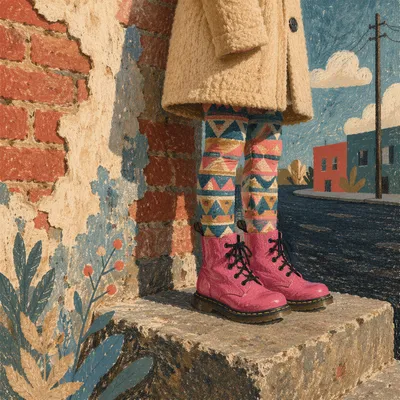 Hot Pink Boots Urban Fashion Detail