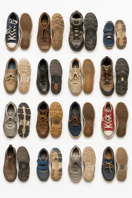 Assorted Sneakers and Shoes Flat Lay