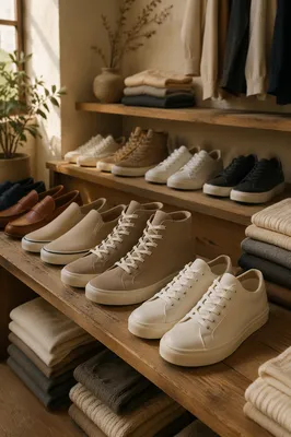 Organized Neutral Sneaker and Footwear Collection