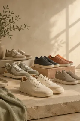 Minimalist Sneaker Collection in Warm Neutrals