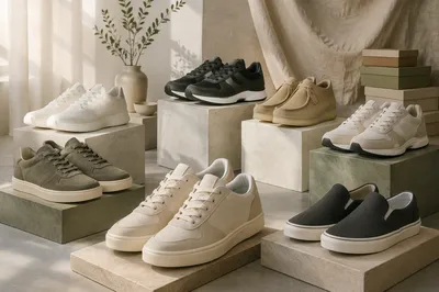 Minimalist Sneaker Collection in Soft Morning Light