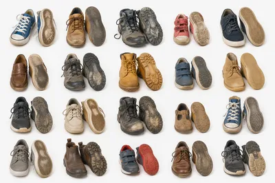 Assorted Sneakers and Footwear Flat Lay Collection
