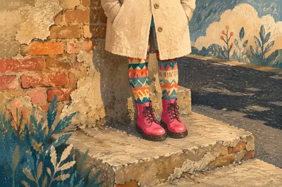 Hot Pink Boots Urban Fashion Detail