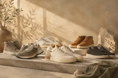 Minimal Sneaker Collection in Warm Neutrals