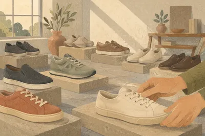 Curated Minimalist Sneaker Collection in Morning Light