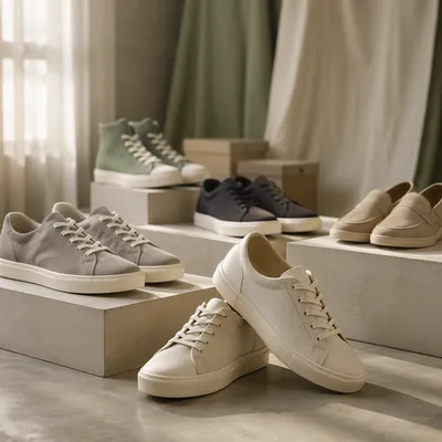 Minimalist Sneaker Collection in Soft Morning Light