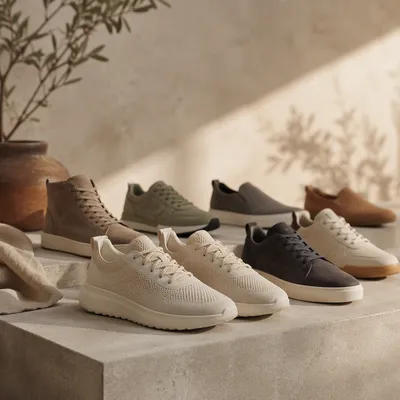 Minimalist Sneaker Collection in Soft Studio Light
