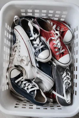 Casual Canvas Sneakers in Laundry Basket