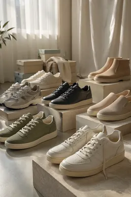 Minimalist Sneaker Collection in Editorial Studio