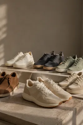 Minimalist Sneaker Collection in Warm Neutrals