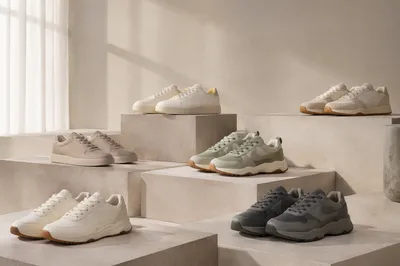 Premium Sneaker Collection in Minimalist Studio