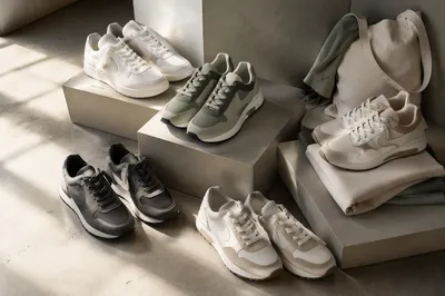 Minimalist Sneaker Collection in Morning Light