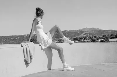 Black and White Rooftop Sneaker Fashion Editorial