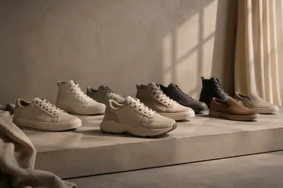Minimalist Sneaker Collection in Warm Neutrals