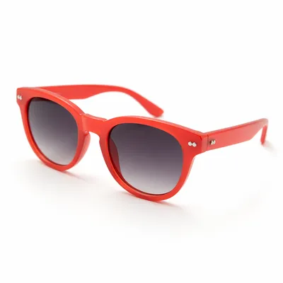 Coral Red Summer Sunglasses on White