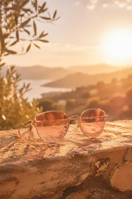Rose Gold Sunglasses at Golden Hour