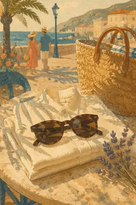 Tortoiseshell Sunglasses on Coastal Linen