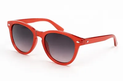 Coral Red Summer Sunglasses on White