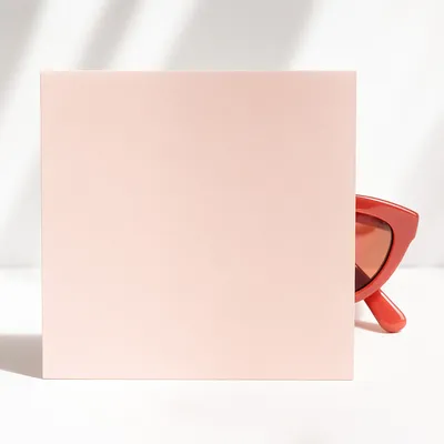 Coral Sunglasses Minimalist Summer Fashion Flatlay