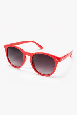 Coral Red Summer Sunglasses on White