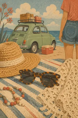Coastal Summer Sunglasses and Beach Towel