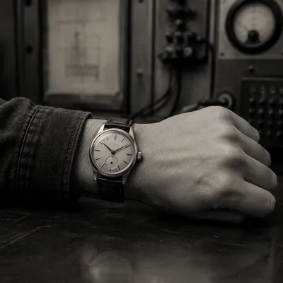 Vintage Mechanical Wristwatch Editorial Close-Up