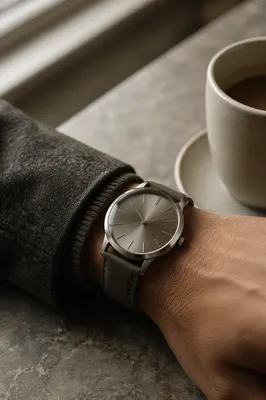 Elegant Analog Wristwatch Fashion Close-Up