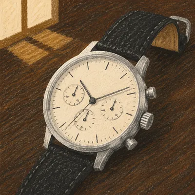 Elegant Luxury Wristwatch on Dark Wood