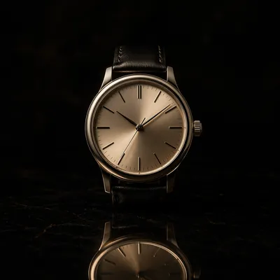 Luxury Wristwatch Close-Up in Moody Light