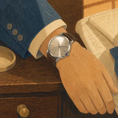 Elegant Luxury Wristwatch in Warm Window Light