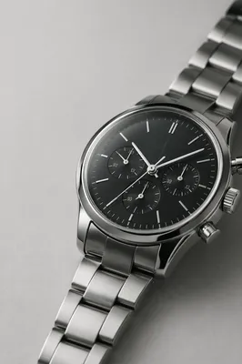 Luxury Wristwatch Macro on Gray Surface
