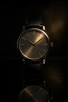 Luxury Wristwatch Close-Up in Moody Light