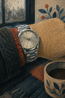 Luxury Wristwatch Close-Up in Moody Light