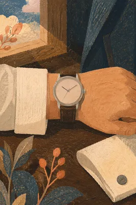 Elegant Luxury Wristwatch in Warm Window Light