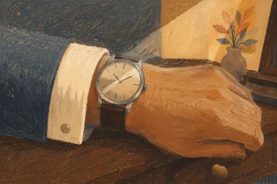 Luxury Wristwatch in Warm Afternoon Light