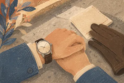 Elegant Luxury Wristwatch in Warm Window Light