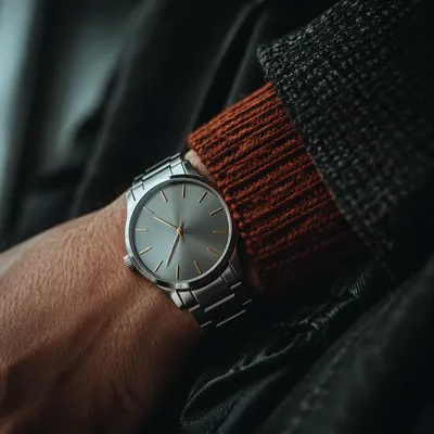 Luxury Wristwatch Close-Up in Moody Light