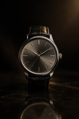 Luxury Wristwatch Close Up on Dark Surface