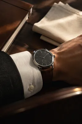 Elegant Luxury Wristwatch in Warm Window Light