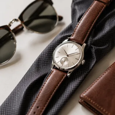 Elegant Mens Accessories Flat Lay Composition