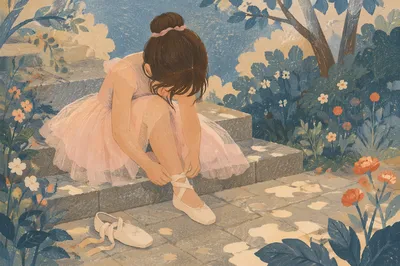 Elegant Pastel Ballet Flats in Garden Morning
