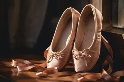 Elegant Pastel Ballet Flats Still Life