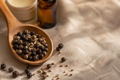 Botanical Skincare Ingredients on Linen Still Life