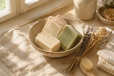 Natural Handmade Soap Bowl Beauty Still Life